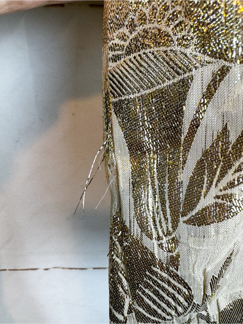 Anthropologie (Pinnacle) | Sheer Metallic Gold Dress, L NWT - Picture 15 of 15